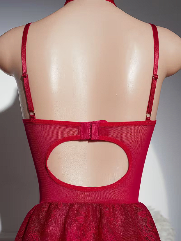 Body Rojo Pasión — Corsé & Encaje