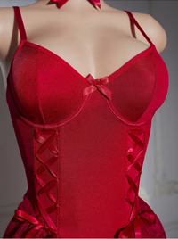 Body Rojo Pasión — Corsé & Encaje